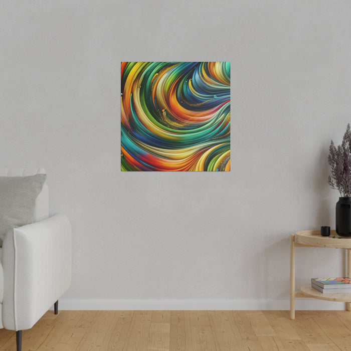 Vibrant Swirls Abstract Canvas 0.75"