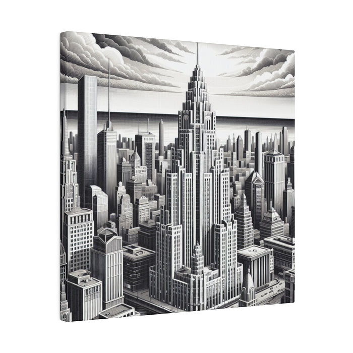 Monochrome Metropolitan Skyline 0.75"