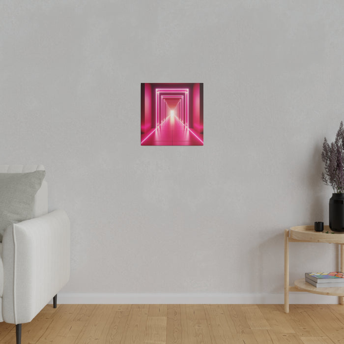 Neon Infinity Corridor Canvas 0.75"