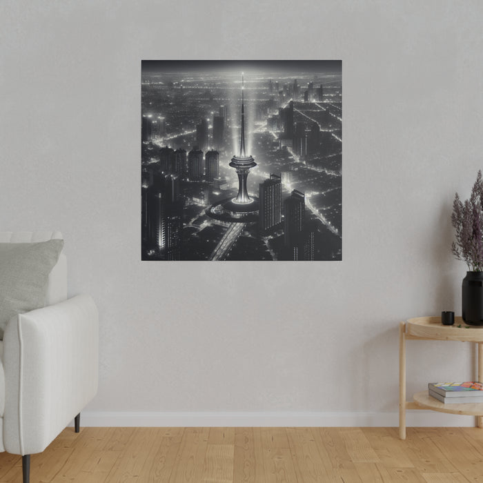 Futuristic Cityscape Glow 0.75"