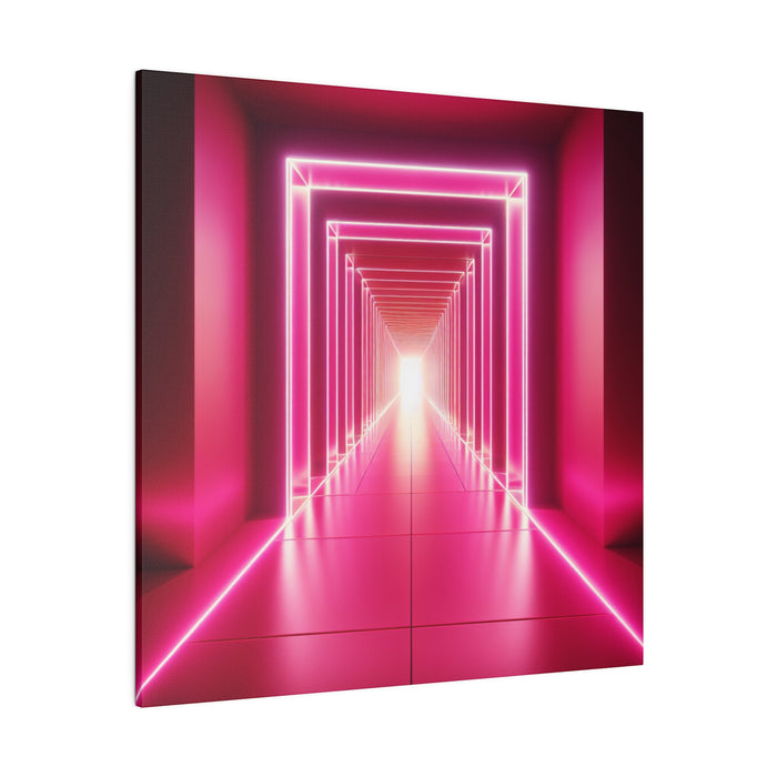 Neon Infinity Corridor Canvas 0.75"