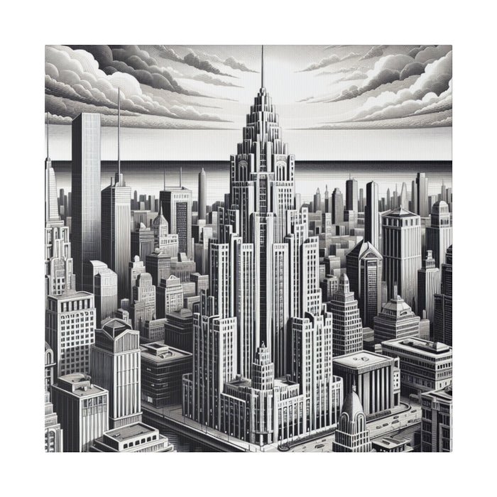 Monochrome Metropolitan Skyline 0.75"