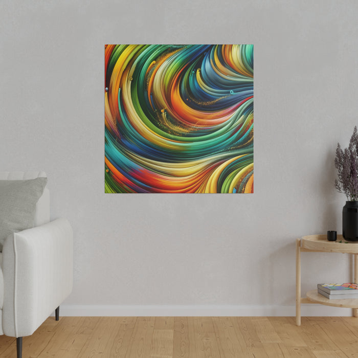 Vibrant Swirls Abstract Canvas 0.75"