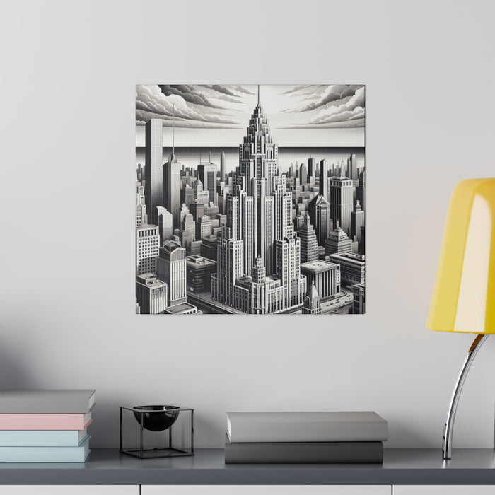 Monochrome Metropolitan Skyline 0.75"