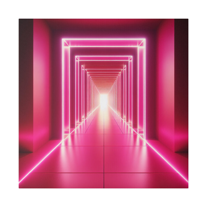 Neon Infinity Corridor Canvas 0.75"