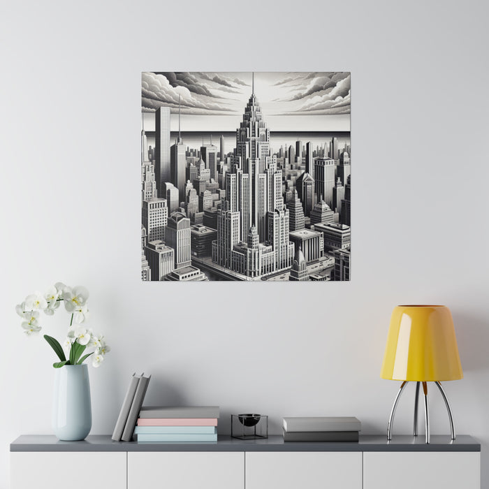 Monochrome Metropolitan Skyline 0.75"