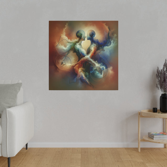 Cosmic Embrace Canvas Art 0.75"