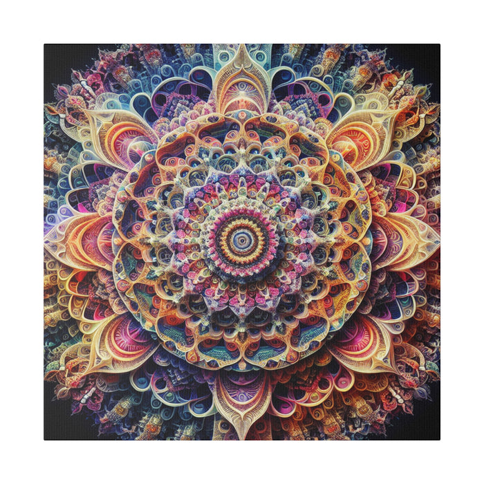 Cosmic Fractal Bloom Canvas 0.75"