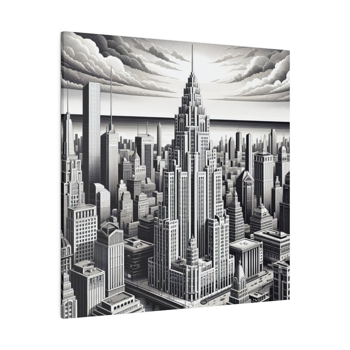 Monochrome Metropolitan Skyline 0.75"