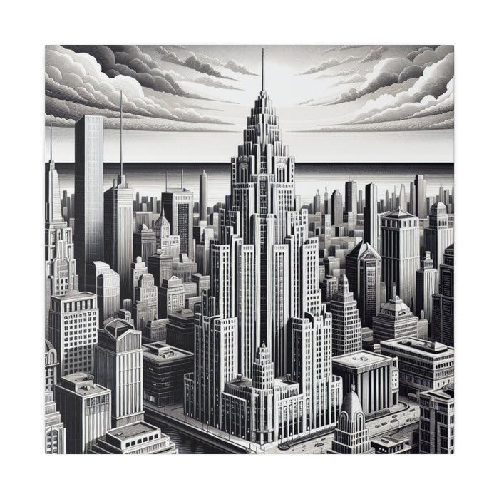 Monochrome Metropolitan Skyline 0.75"