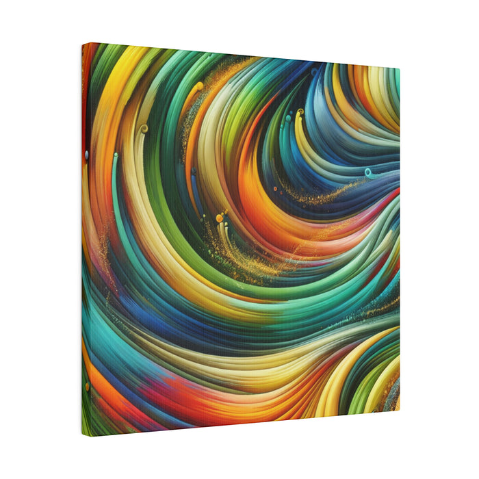 Vibrant Swirls Abstract Canvas 0.75"