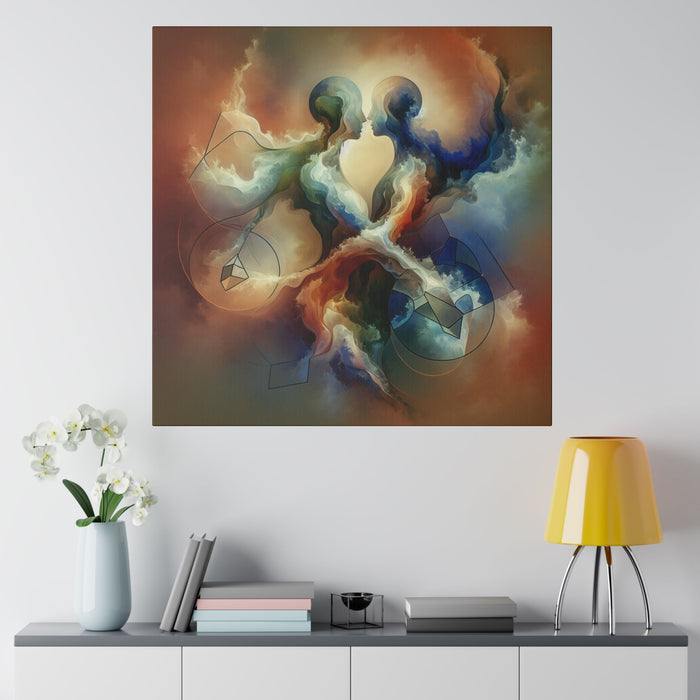 Cosmic Embrace Canvas Art 0.75"