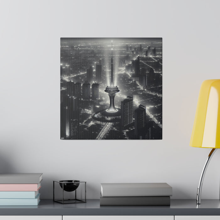 Futuristic Cityscape Glow 0.75"