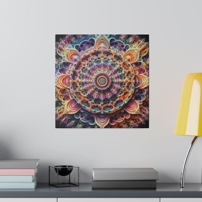 Cosmic Fractal Bloom Canvas 0.75"