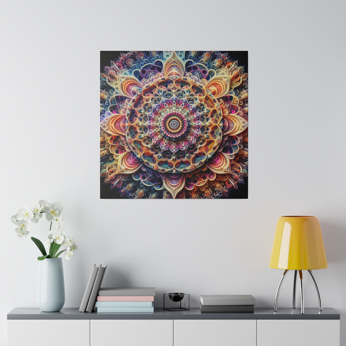 Cosmic Fractal Bloom Canvas 0.75"