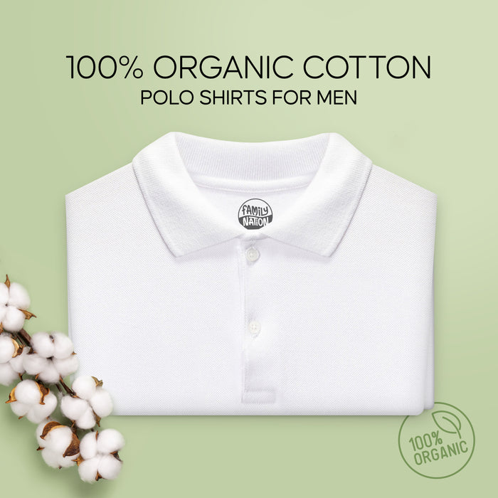 Polo Shirts for Men - Short Sleeve T-Shirt - Mens Cotton Polo Shirt - Pique T-Shirts