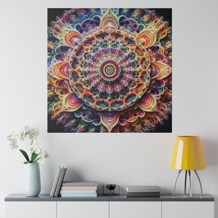 Cosmic Fractal Bloom Canvas 0.75"