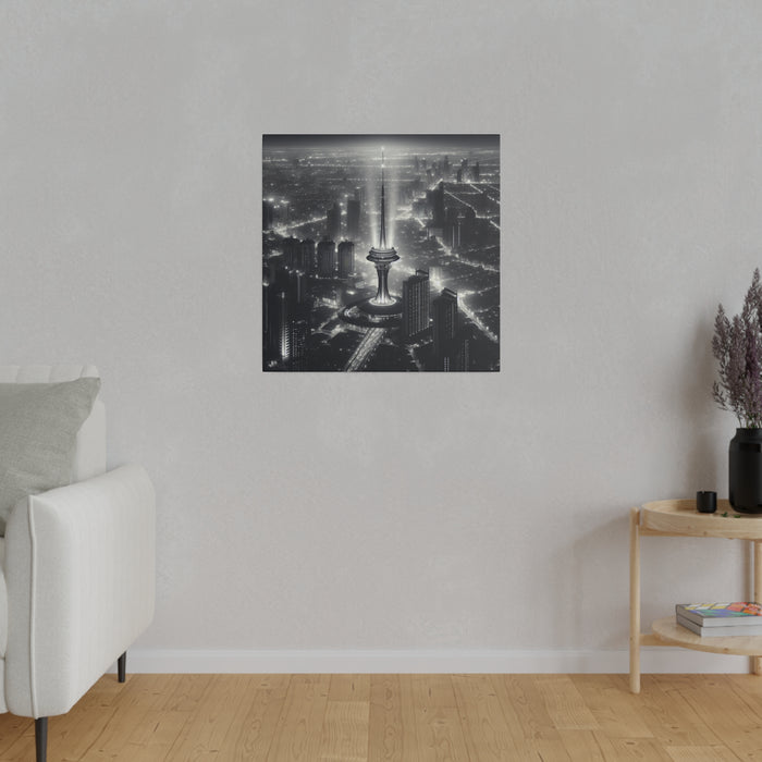 Futuristic Cityscape Glow 0.75"