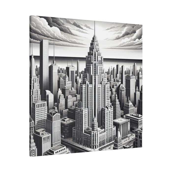 Monochrome Metropolitan Skyline 0.75"