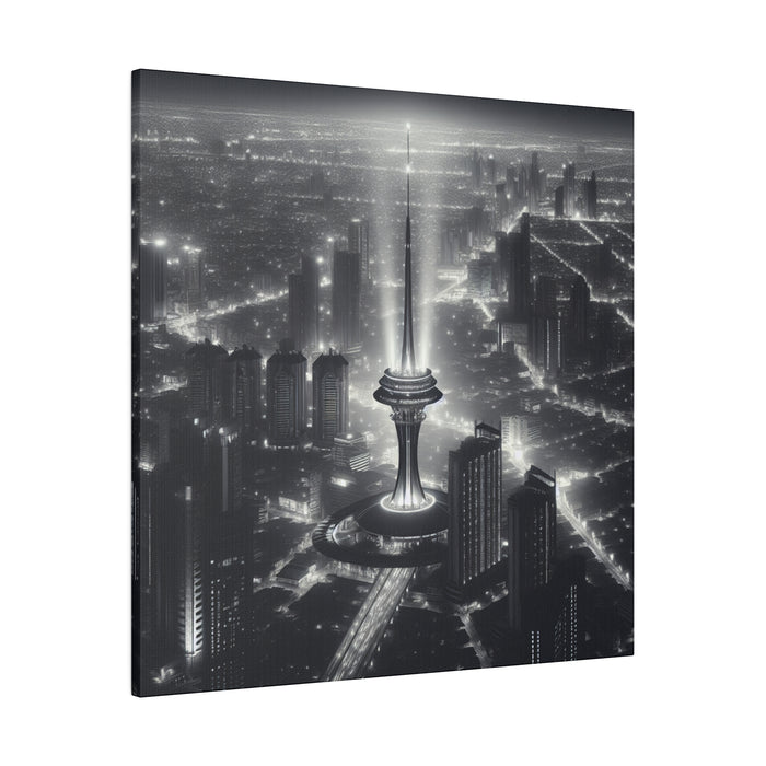 Futuristic Cityscape Glow 0.75"