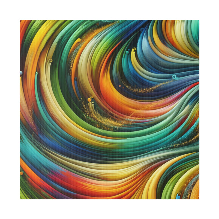 Vibrant Swirls Abstract Canvas 0.75"