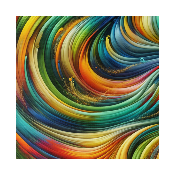 Vibrant Swirls Abstract Canvas 0.75"