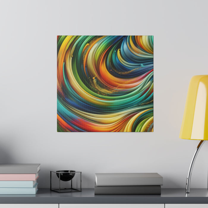 Vibrant Swirls Abstract Canvas 0.75"