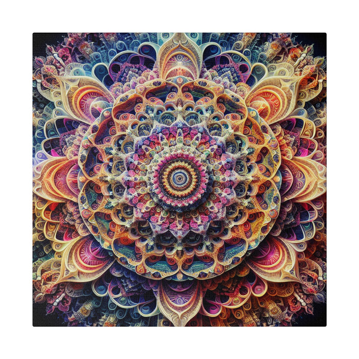 Cosmic Fractal Bloom Canvas 0.75"