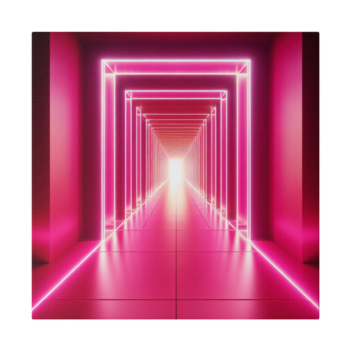 Neon Infinity Corridor Canvas 0.75"