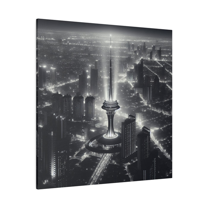 Futuristic Cityscape Glow 0.75"