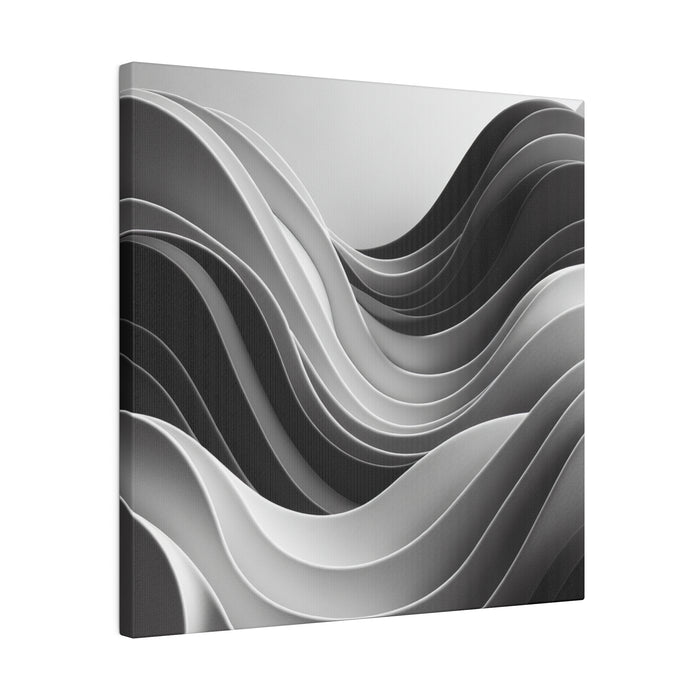 Monochrome Waves Abstract 0.75"