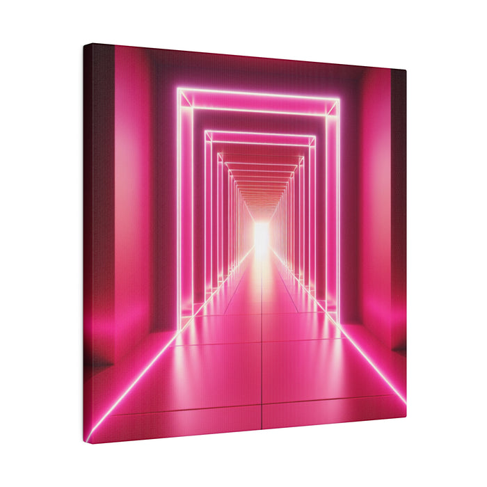 Neon Infinity Corridor Canvas 0.75"