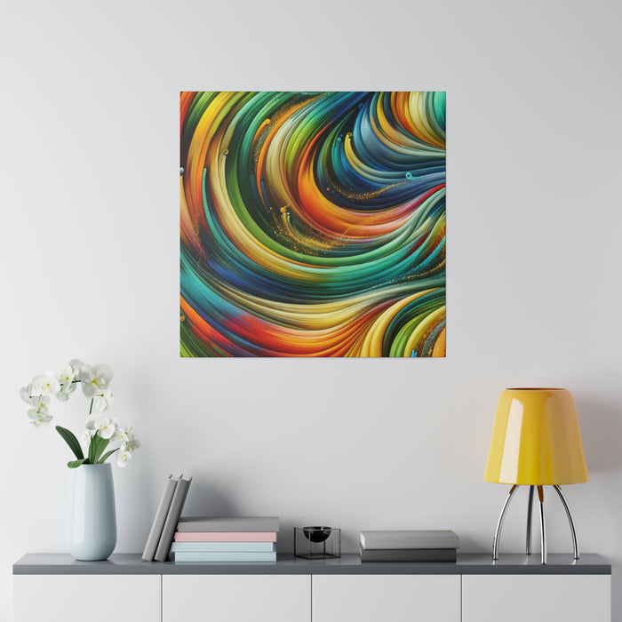 Vibrant Swirls Abstract Canvas 0.75"