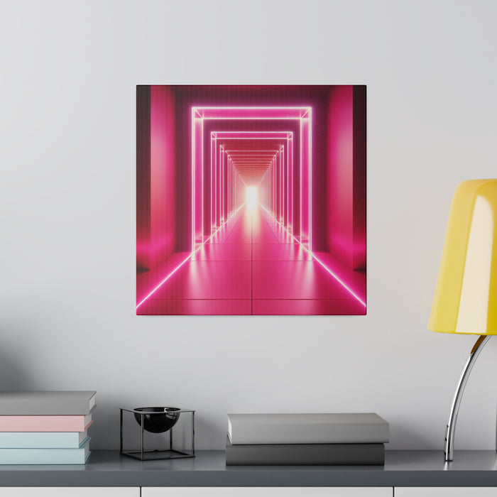 Neon Infinity Corridor Canvas 0.75"