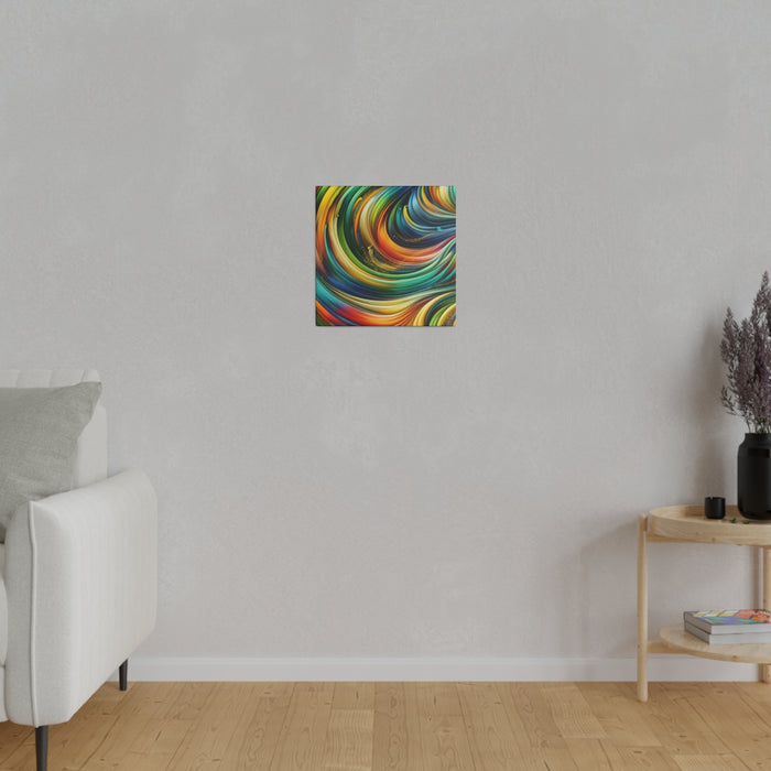 Vibrant Swirls Abstract Canvas 0.75"