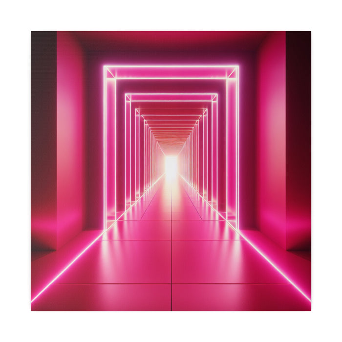 Neon Infinity Corridor Canvas 0.75"