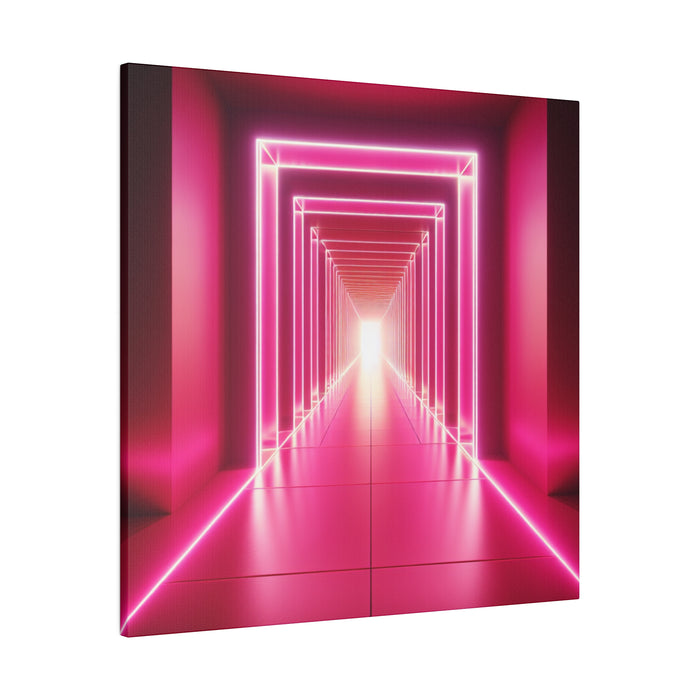 Neon Infinity Corridor Canvas 0.75"