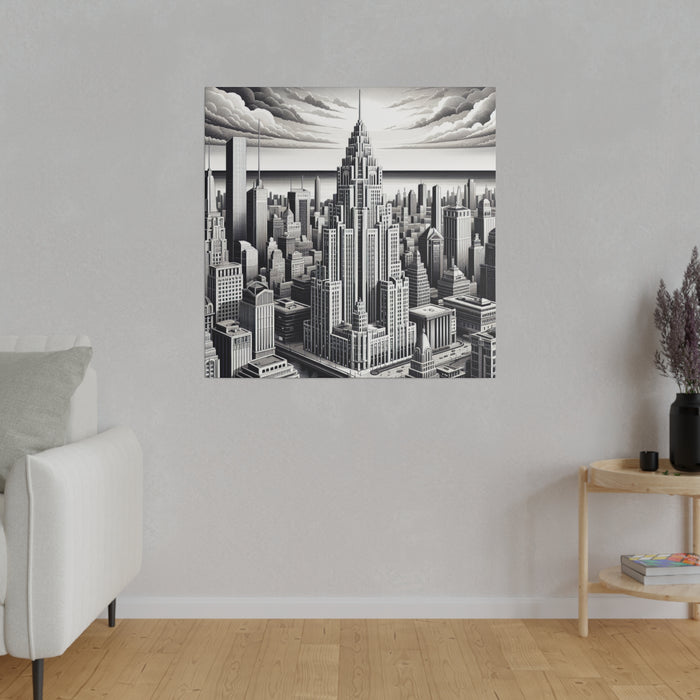 Monochrome Metropolitan Skyline 0.75"