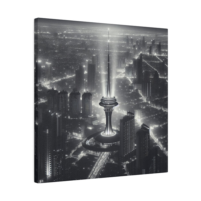 Futuristic Cityscape Glow 0.75"