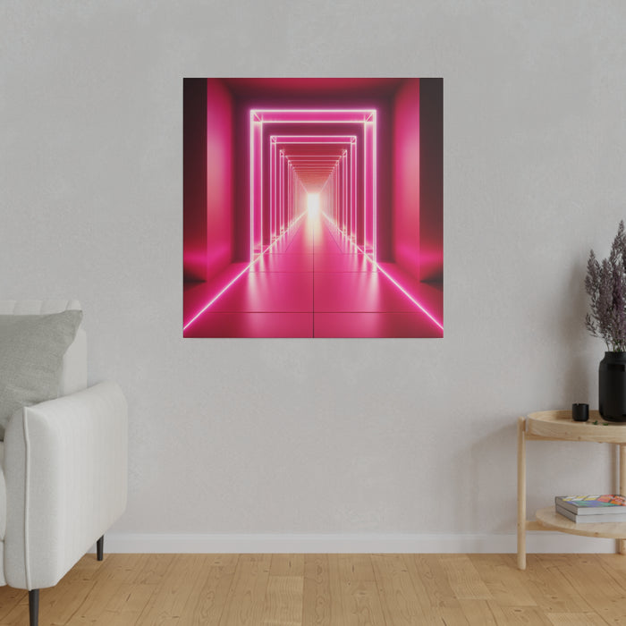 Neon Infinity Corridor Canvas 0.75"