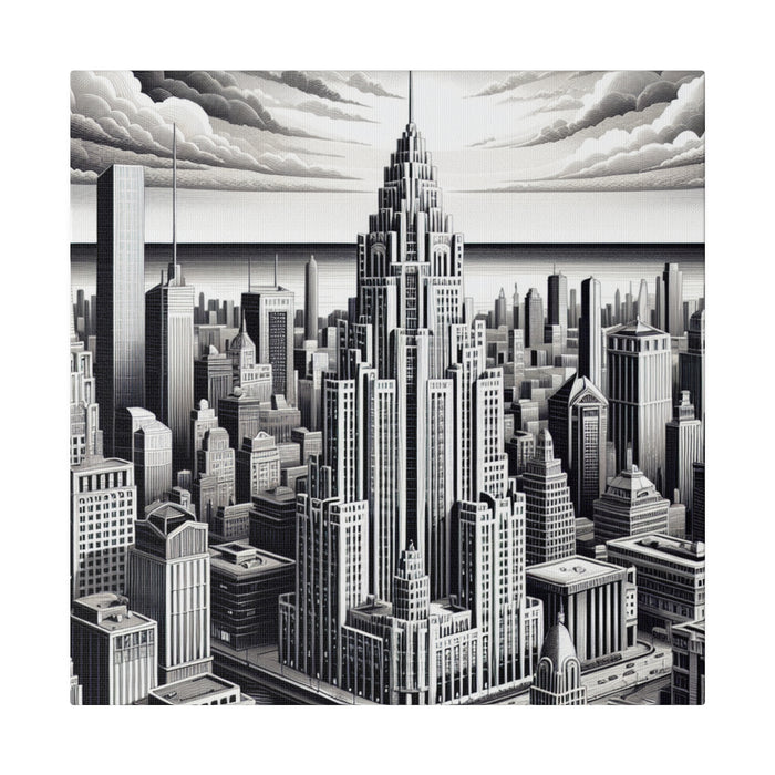 Monochrome Metropolitan Skyline 0.75"