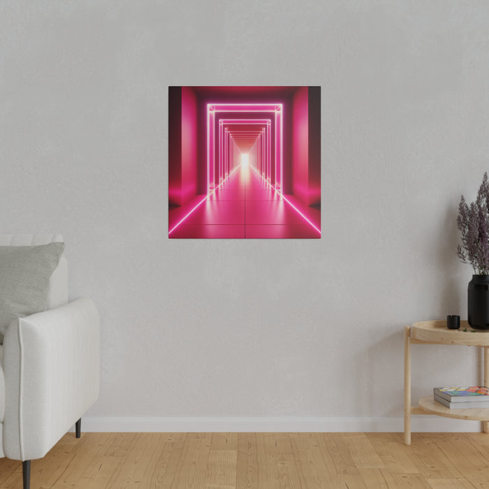 Neon Infinity Corridor Canvas 0.75"