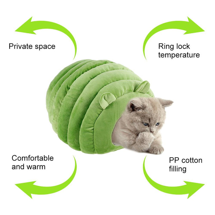 Foldable Cat Bed Cute Pet Winter Warm House for Indoor Kennel Puppy